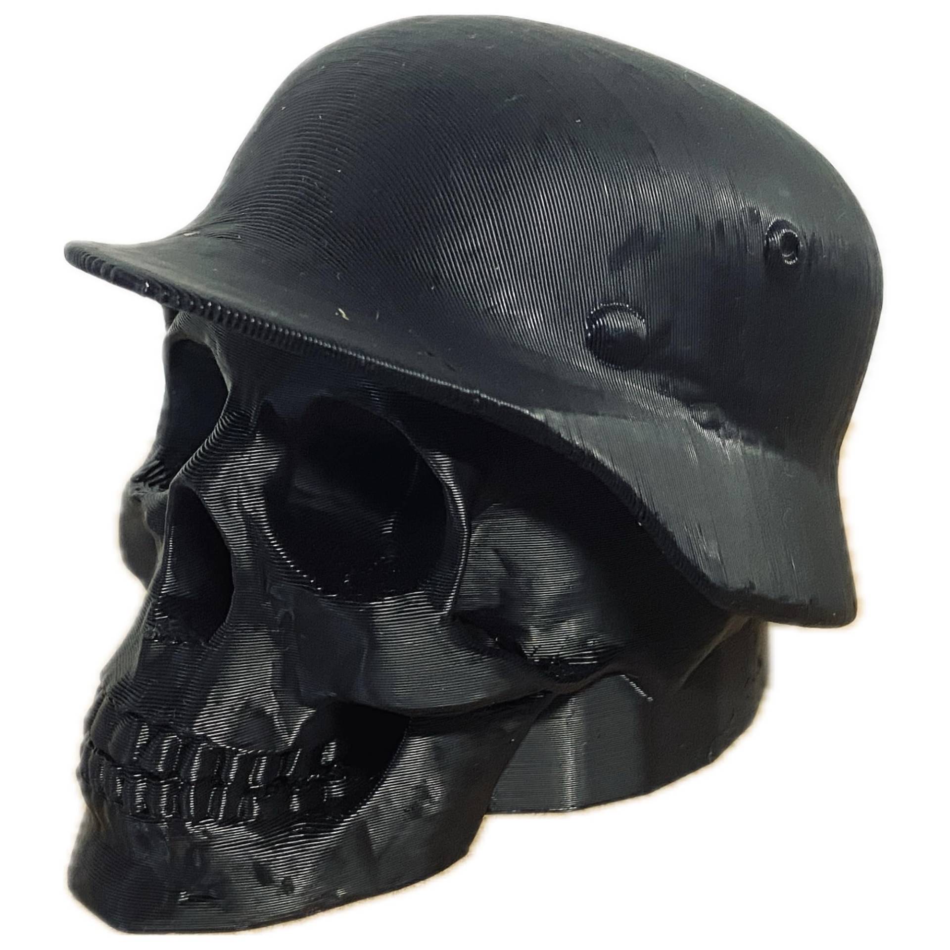 Anhängerkupplung Abdeckung Kappe Schutzkappe Kugelkopf Totenkopf Skull Helm Stahlhelm WW WW2 WWII lustig von Schinner 3D-Druck von Generisch