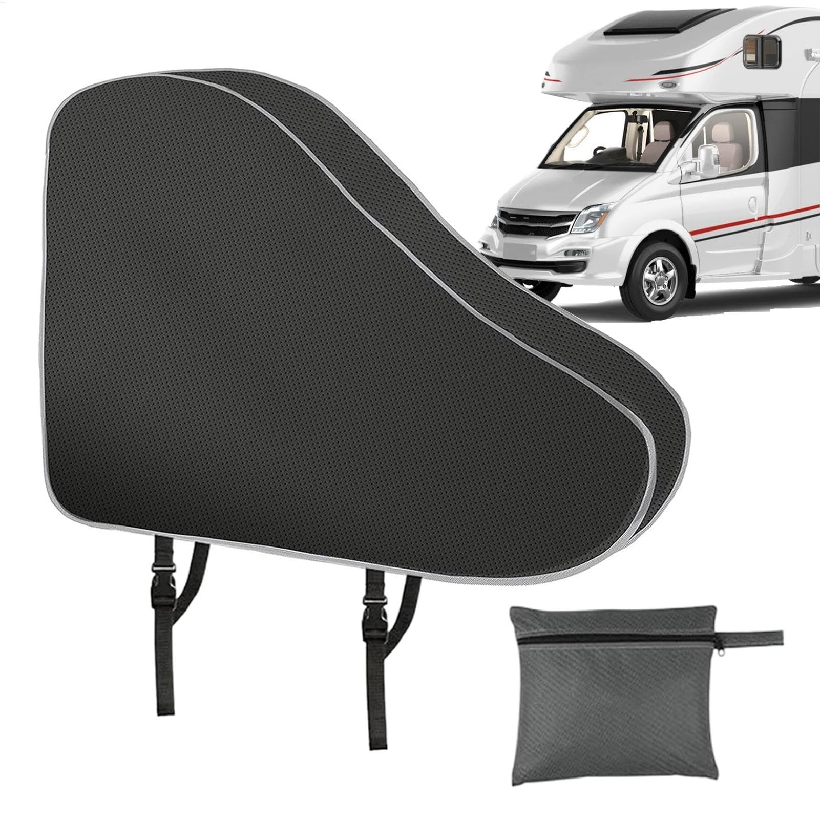 Anhängerkupplungsschutzschutz, Caravan Hitch Cover | Wasserresistentes staubdichtes Hitch-Kugelabzug - 4-layerer Nicht gewebter Stoff RV Bar Guard gegen gegen Feuchtigkeit von Generisch