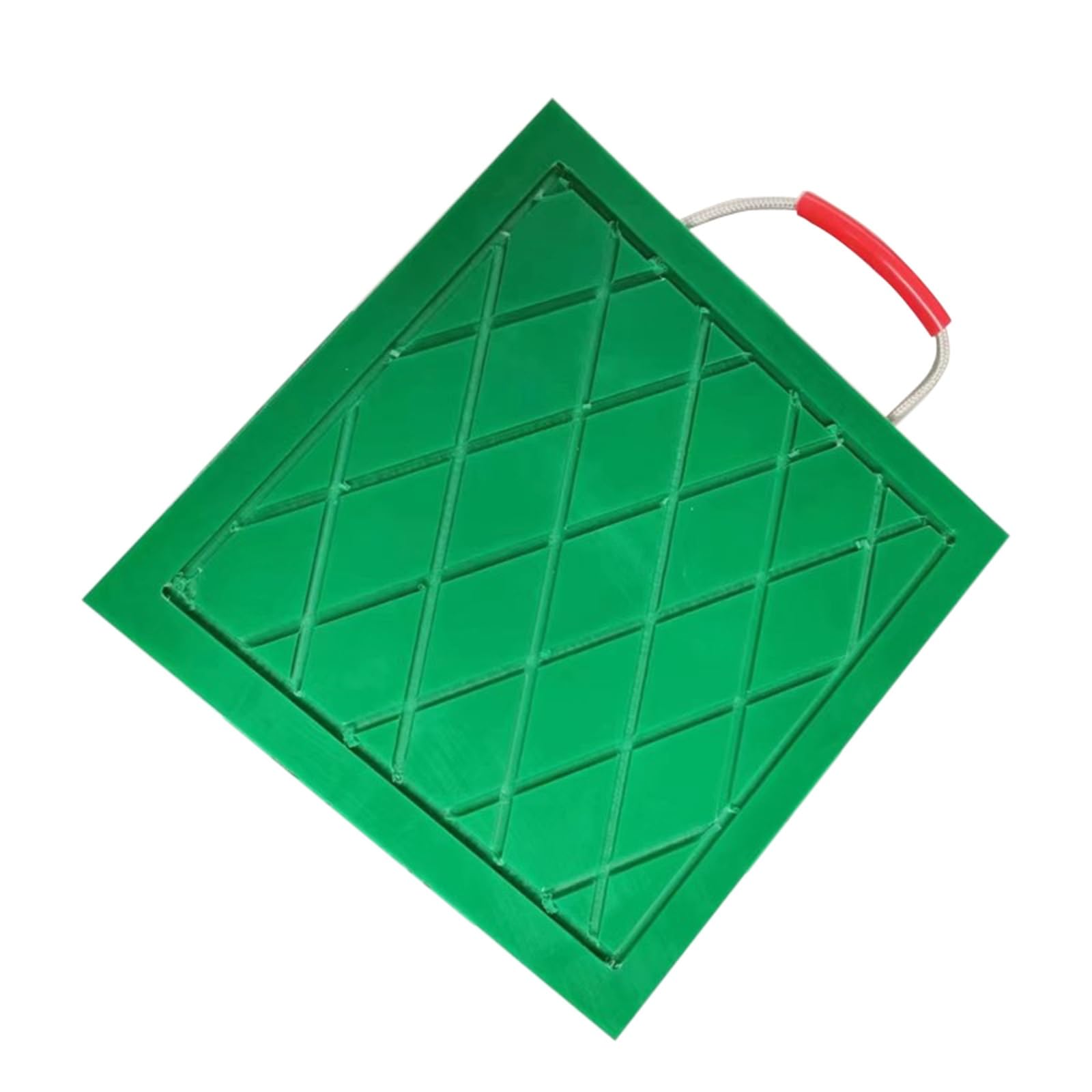 Anpassbare grüne robuste Anhänger-Wagenheber-Pads, stapelbar, Wohnmobil-Nivellierpads zum Verteilen der Schwerkraft, mit Griff, 50 x 50 x 9,9 cm von Generisch