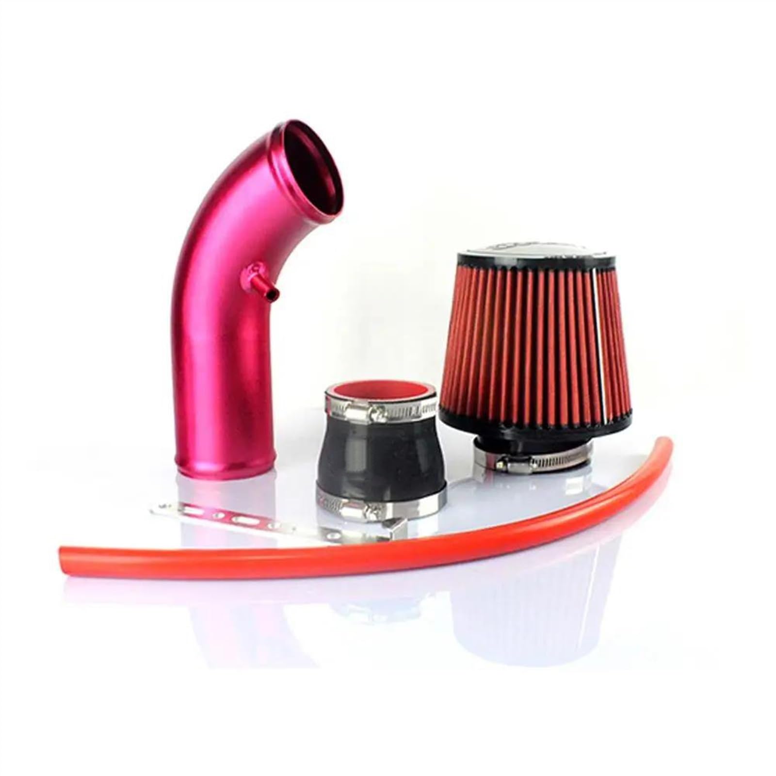 Ansaugschlauch 76mm High Flow Für Auto Gummi Schlauch Verbinden Filter Turbine Kompressor Universal Turbo Air Ansaugrohr Kit Lufteinlassschlauch(Rot) von Generisch