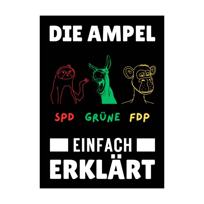 Generisch Die Ampel muss Weg Aufkleber 5X Sticker Anti-Ampel Regierung Politik Deutschland von Generisch