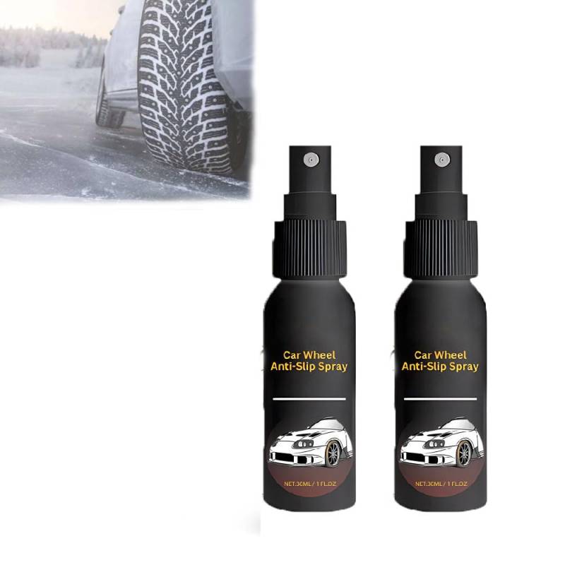 Anti-Rutsch-Auto-Radspray, Rad- und Reifenreiniger, Winter-Autoreifen-Frostschutzmittel, Rad-Anti-Rutsch-Spray Autonabenreinigung (2PCS) von Generisch