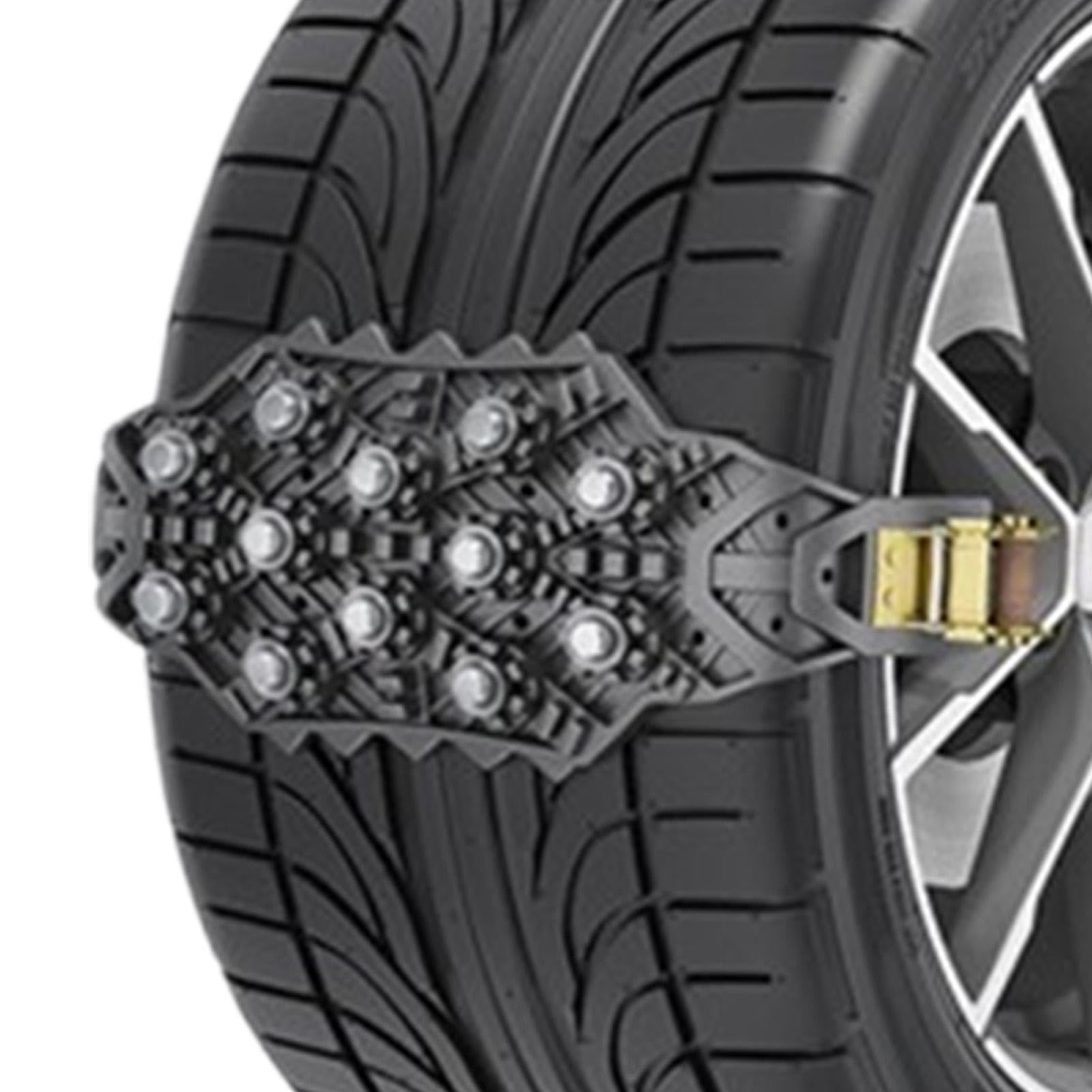 Anti-Slip Snow Chains Adjustable - Sichere Schneeketten Rutschfeste Sicherheitskette | Schneeketten für schwere Reifen, Schlammketten für Traktion Mit Rauschreduzierung von Generisch