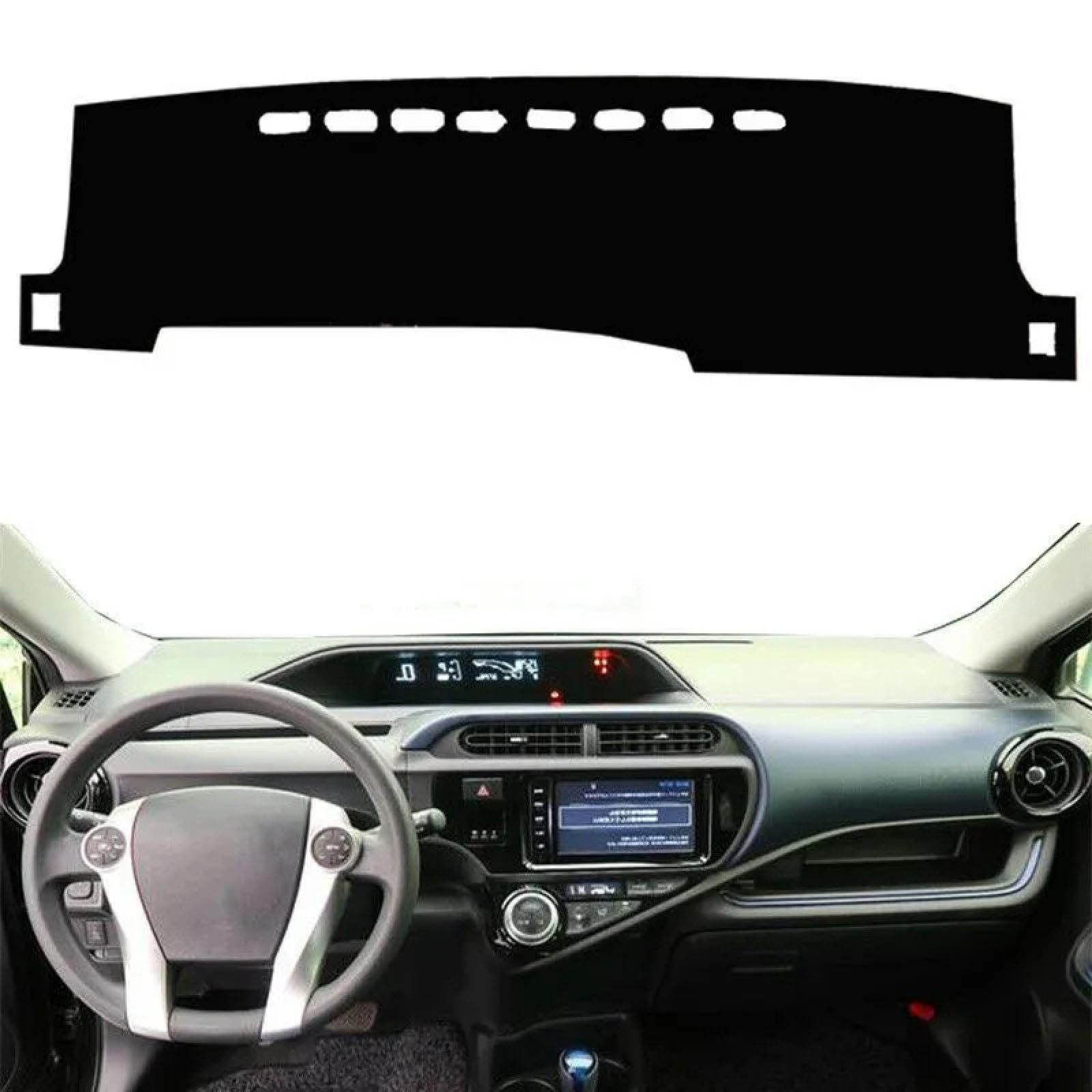 Armaturenbrett-Abdeckung Für Aqua Für Prius C 2011-2016 2017 2018 2019 2020 Auto Sonnenschild Schutz Teppich Teppichzubehör Auto Dashboard Cover Armaturenbrett von Generisch