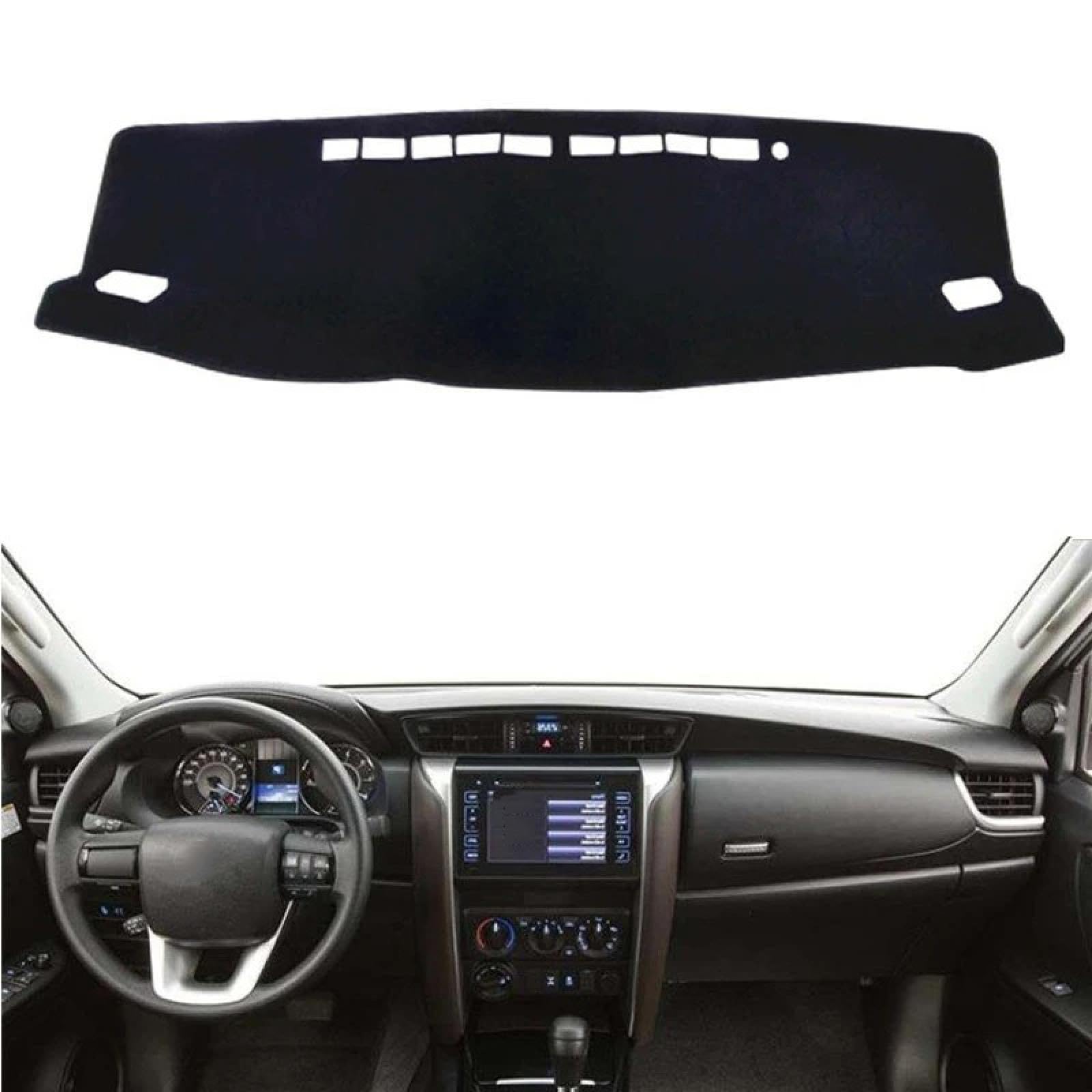 Armaturenbrett-Abdeckung Für Fortuner SW4 2016 2017 2018 2019 2020 2021 2022 2023 Auto Dashboard Cover Matte Pad Dashade Teppich Teppichzubehör Accessoires von Generisch