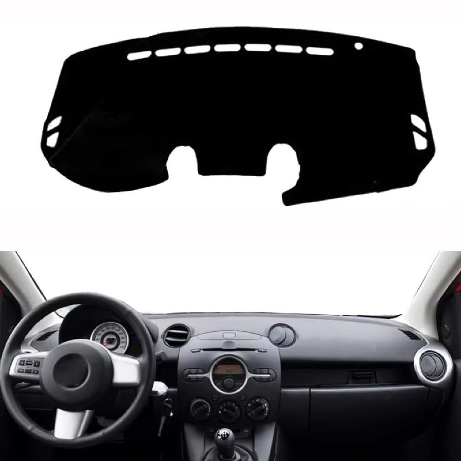 Armaturenbrett-Abdeckung Für Mazda 2 Für Demio 3rd Gen DE 2008 2009 2012 2012 2012 2013 2014 Auto Inner Dashboard Cover Dash Matte Teppichkissen von Generisch