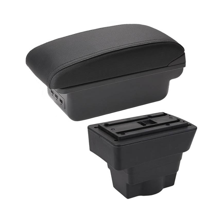 Armlehnen-Aufbewahrungsbox Für Opel für Astra Armlehne Box Nachrüstteile Für Opel für Astra Auto Armlehne Center Storage Box Innendetails Autozubehör USB(B2 Black line 3USB) von Generisch