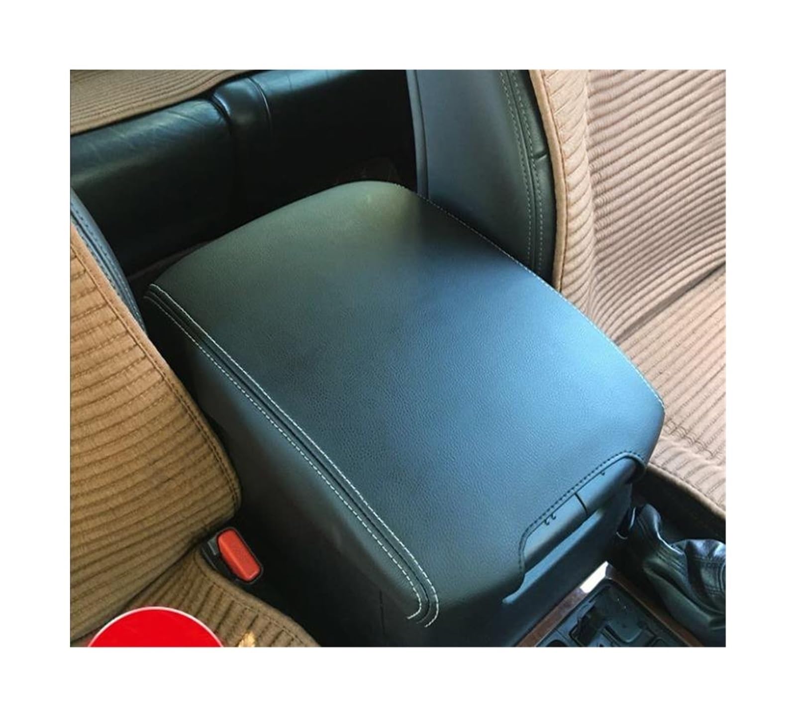 Armlehnen-Aufbewahrungsbox Für Toyota für Land für Cruiser Prado 2010-2021 Mikrofaser Leder Center Armlehne Abdeckung Auto Innen(Black 1) von Generisch