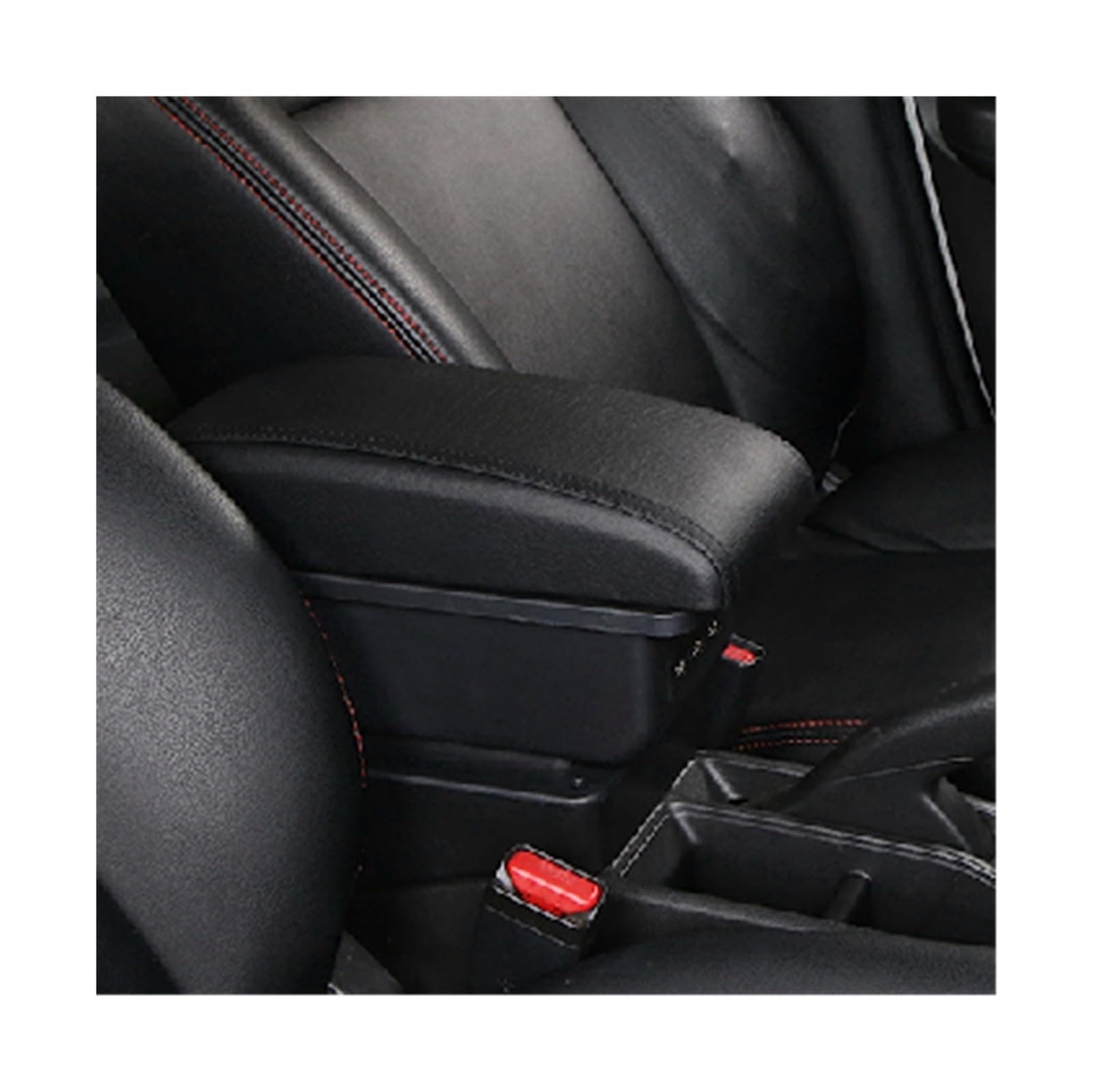 Armlehnenbox Für Suzuki Ignis 2015-2021 Auto Armlehne Box Retrofit Teile Zentrale Zubehör Innen Details Tasse Halter USB Lade(Black Line,C) von Generisch