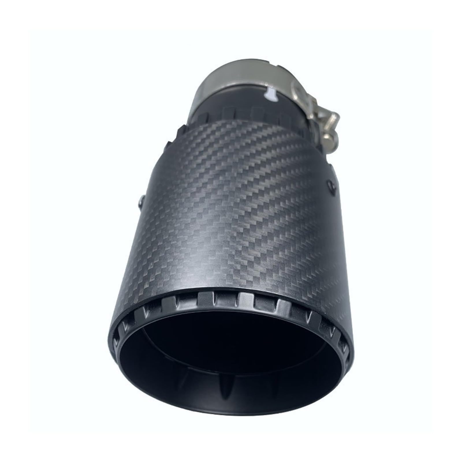 Auspuffspitze Mattschwarze Universal-Auspuffblenden aus Carbon, 1 Stück, Auto-Styling, Schalldämpferende aus Edelstahl für Rohrauspuff für Rohrspitze, Schalldämpfer für Rohr(Inlet 60-89mm) von Generisch