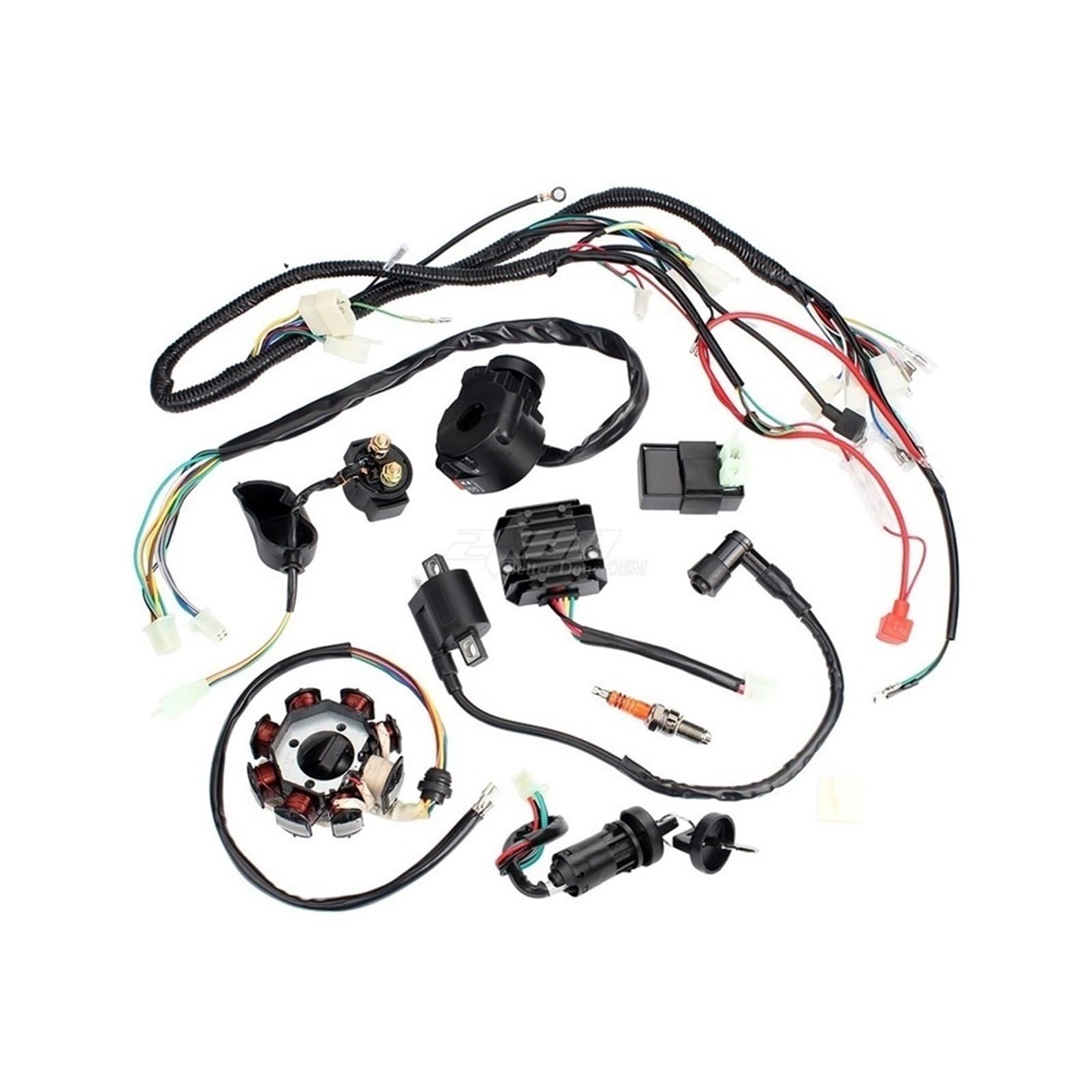 Austausch der CDI-Box MotorradATV Zündung Set CG125 150 250CC Kompletter Kabelbaum CDI STATOR Zündung elektrisch für Quad Dirt für Pit Bike Teile Motorrad CDI Zündgerät von Generisch