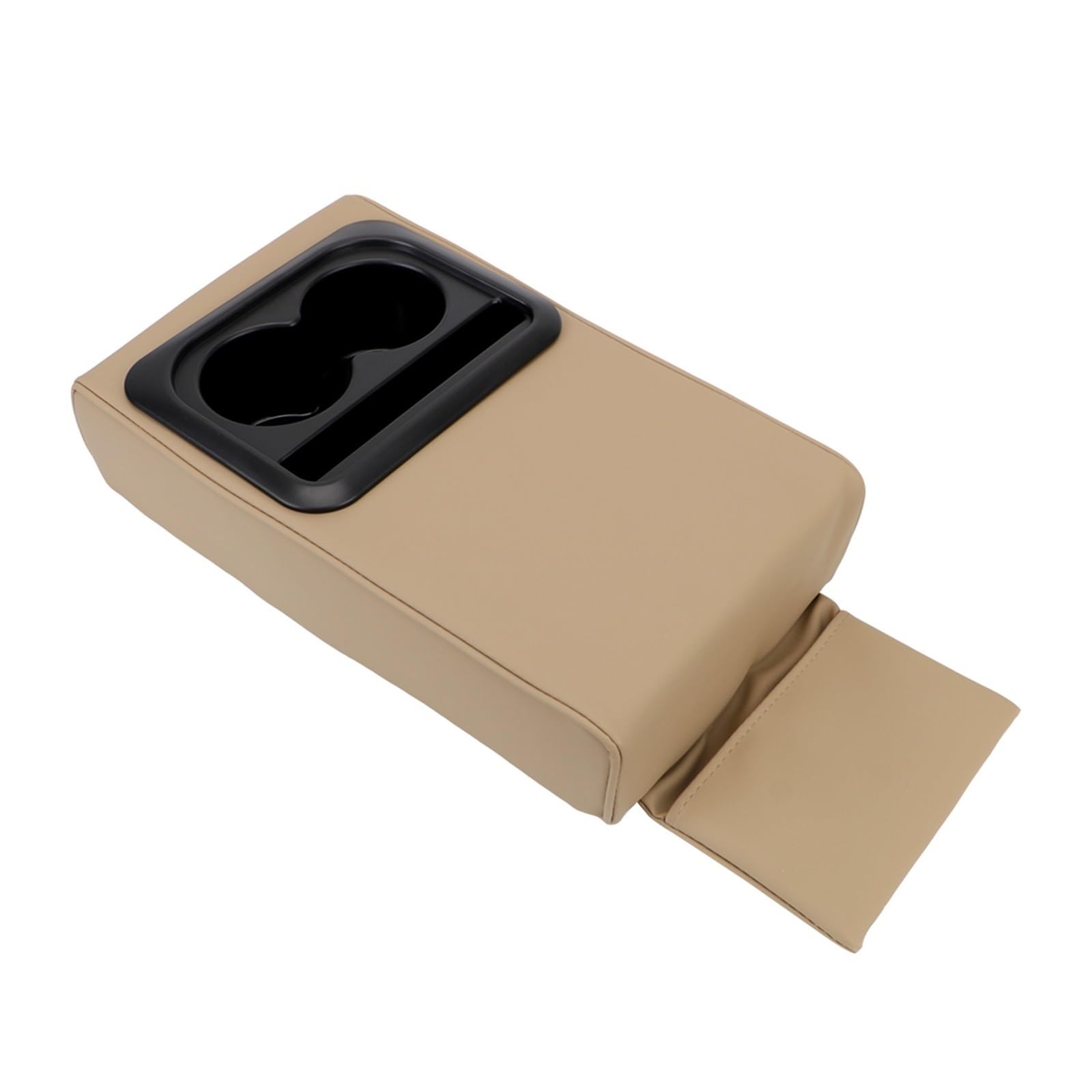 Auto Armlehne 1 STÜCKE Hand Ellenbogen Unterstützung Arm Rest Box Auto Armlehne Kissen Box Für Mit Getränkehalter Anti-ermüdung Auto Zubehör(Beige) von Generisch