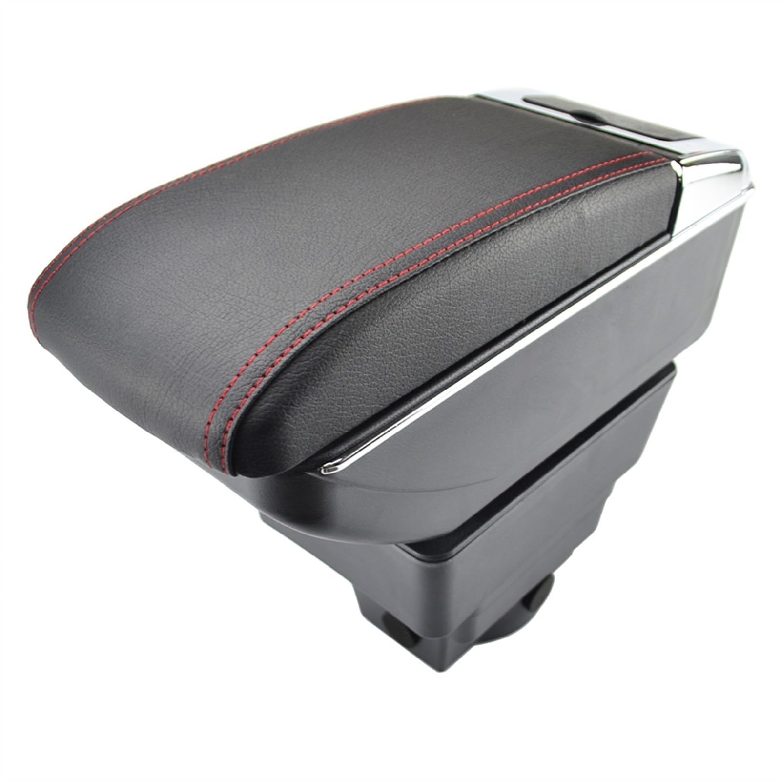 Auto-Armlehnen-Organizer Für Opel für Astra J 2009-Present Auto Armlehne Armlehne Dual Layer Aufbewahrungsbox Dekoration Auto Styling(Red Thread) von Generisch