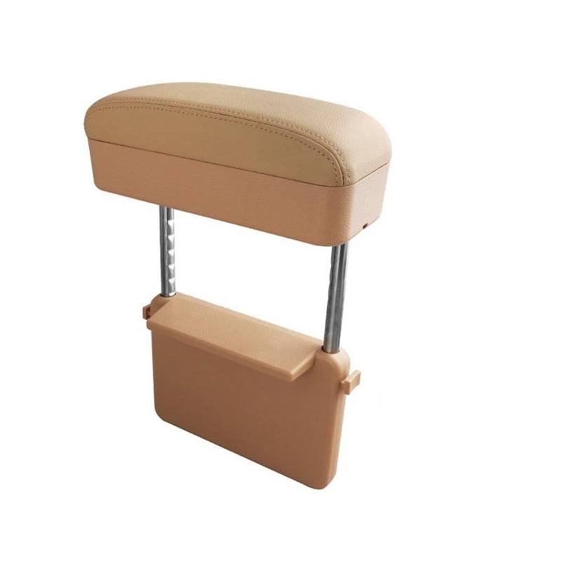 Auto-Armlehnenbox Armlehne Box Auto Armlehne Organizer Zubehör Kissen Für Auto Ellenbogen Unterstützung Universal Wärme Karte(Beige Type 1) von Generisch