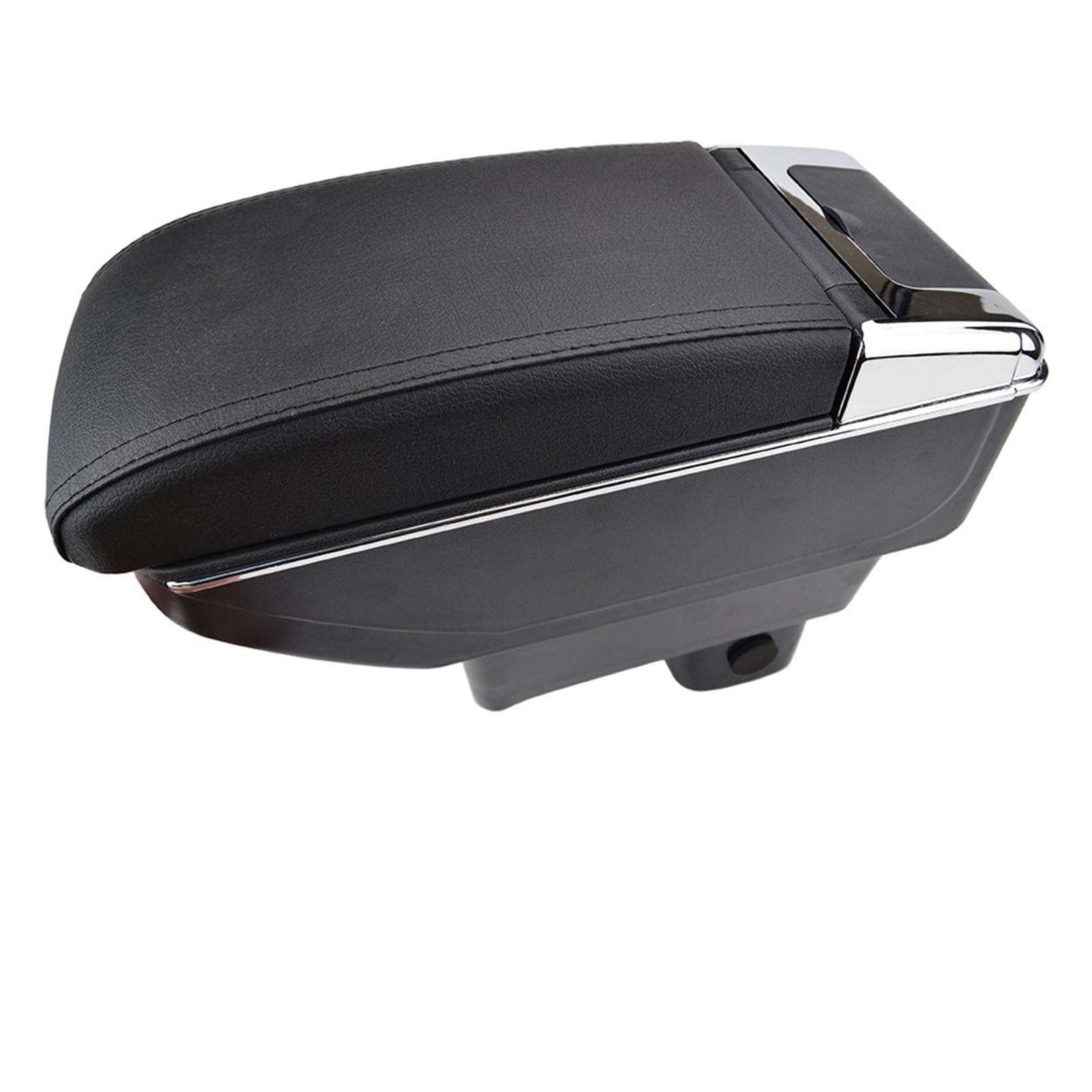 Auto-Armlehnenbox Aufbewahrungsbox Mittelkonsole Leder Dual Layer Armlehne Armlehne Ablage Für Suzuki für Swift 2000-2009 Auto-Armlehne(Black Thread) von Generisch