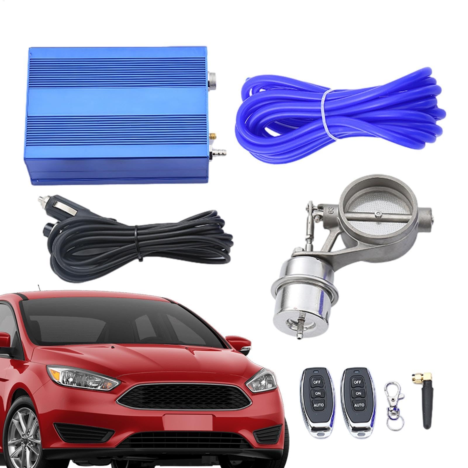 Auto-Auspuff modifiziertes Kit - Edelstahl-Auto-Auspuff-Fernbedienung,Sound Whistle Auspuff Schalldämpferrohr Modifiziertes Controller-Kit von Generisch