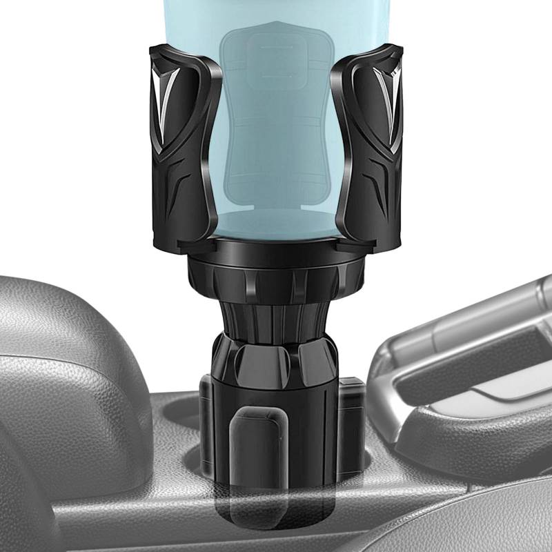 Auto-Becherhalter mit verstellbarem Boden, Auto-Adapter, Flaschenhalter, verstellbare Arme und Bodeneinsatz, Auto-Kaffeetassen-Adapter passend für große Flaschen von 6,1 cm bis 12,9 cm von Generisch