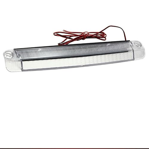 Auto-Bremslichter Unverisal 12 V Auto-Rückfahrlicht, dritte Bremse, Rückfahrscheinwerfer, 18, rot, hochmontiertes Bremslicht, 30 cm, Rücklicht(White Shell) von Generisch