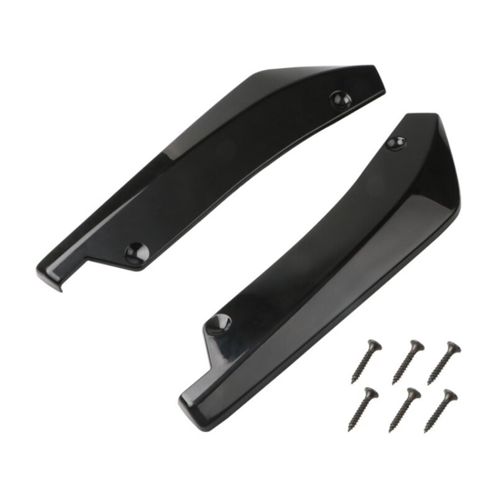 Auto Dach Spoiler Fenster Flügel 2 Stück Auto-Surround-Carbonfaser-Heckpaket-Ecken-Antikollisions-Universal-Außenmodifikationszubehör Heckspoiler(2pcs Black) von Generisch