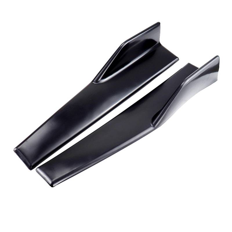 Auto Dach Spoiler Fenster Flügel 2 Teile/satz Auto Breite Karosserie Seitenschweller Splitter Kit Modifizierte Seitenschweller Rocker Anti-Scratch Winglet Flügel Stoßstange 45cm(45mm Shiny black) von Generisch