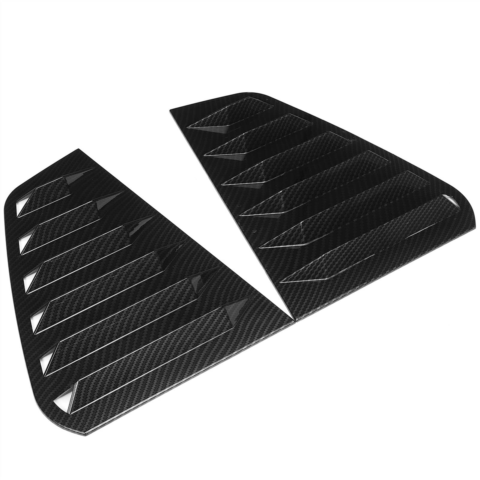 Auto Dach Spoiler Fenster Flügel Auto Heckscheibe Jalousie Shutter Seite für Vent Abdeckung Trim 2x für VW für GOLF MK7 MK7.5 2014-2019 GTI/GTD/R MODELLE(Carbon Fiber Look) von Generisch