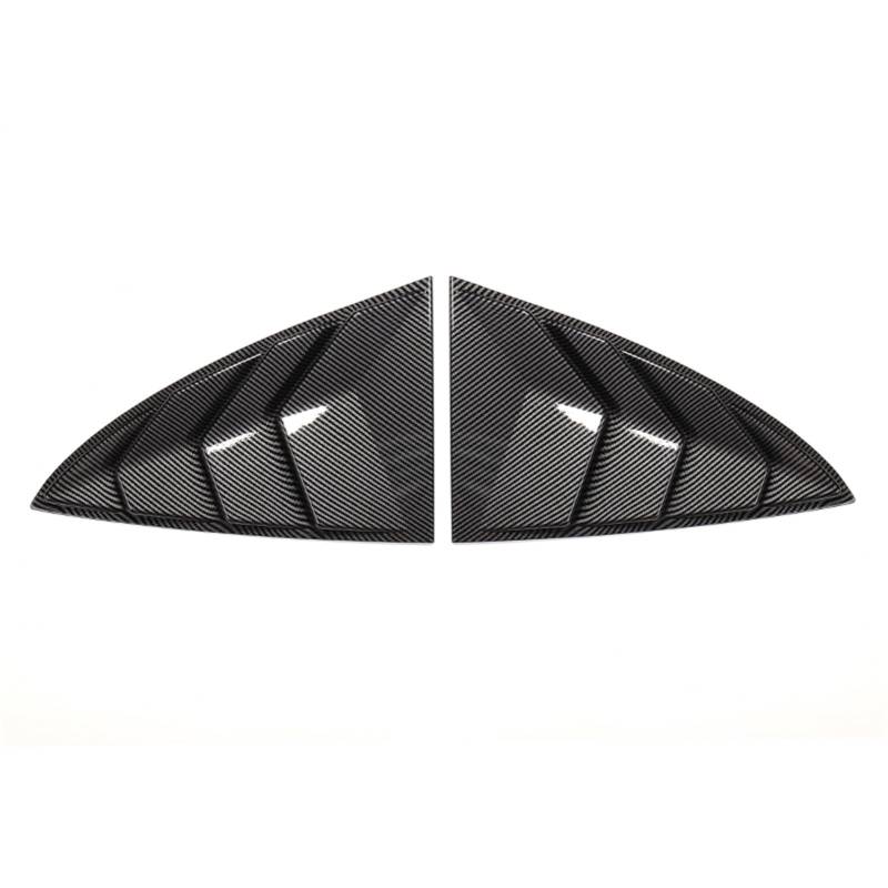 Auto Dach Spoiler Fenster Flügel Für Tesla für Modell 3 2 STÜCKE Auto Heckscheibe Dreieck Aufkleber Außen Carbon Fiber Aufkleber Shutter Accessrories(2) von Generisch