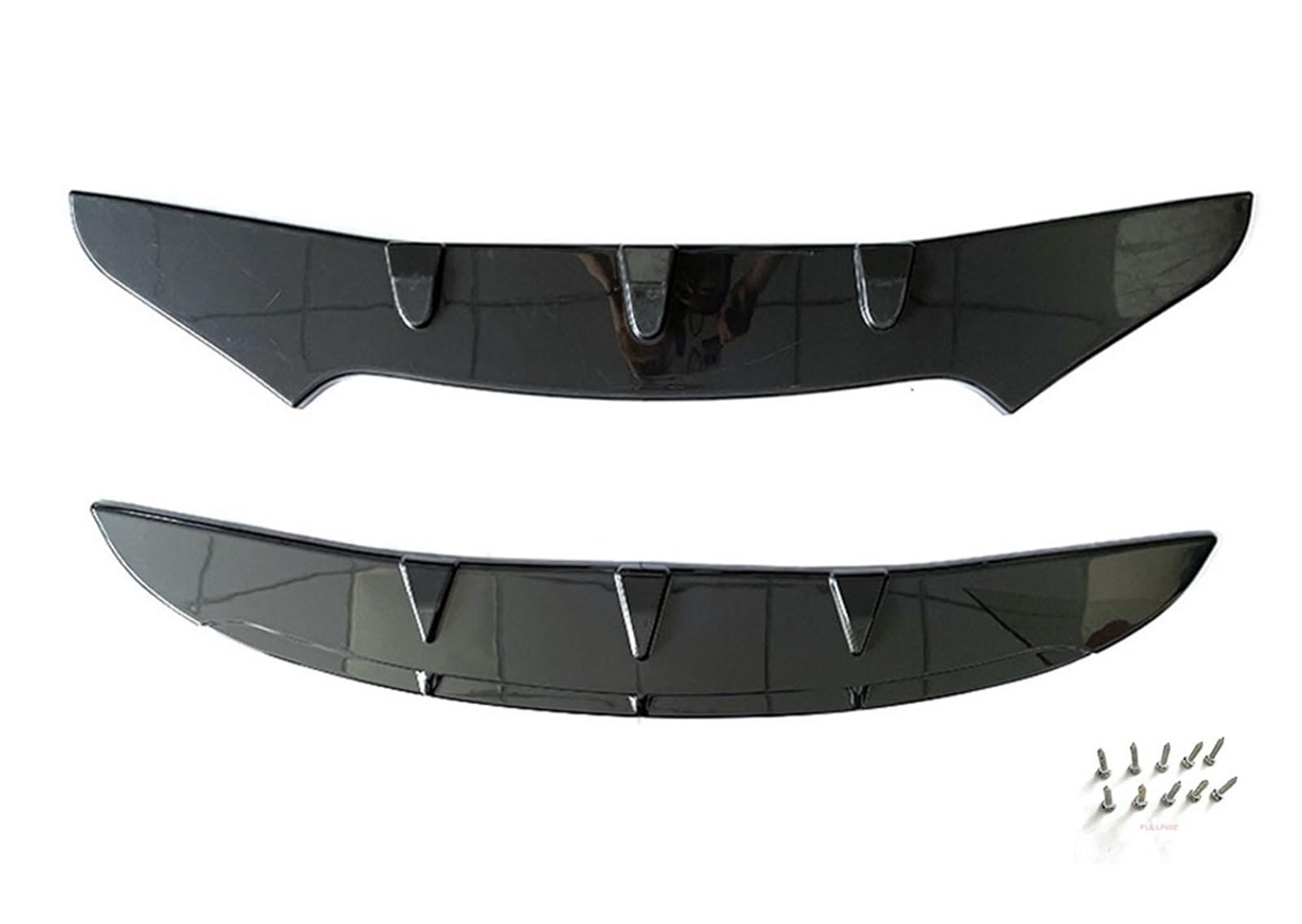 Auto Dach Spoiler Fenster Flügel Universal ABS Auto Vordere Stoßstange Lip Spoiler Auto lippe universal Diffusor Flossen Body Kit Carstyling Diffusor Auto außen Schutz(B-Carbon) von Generisch