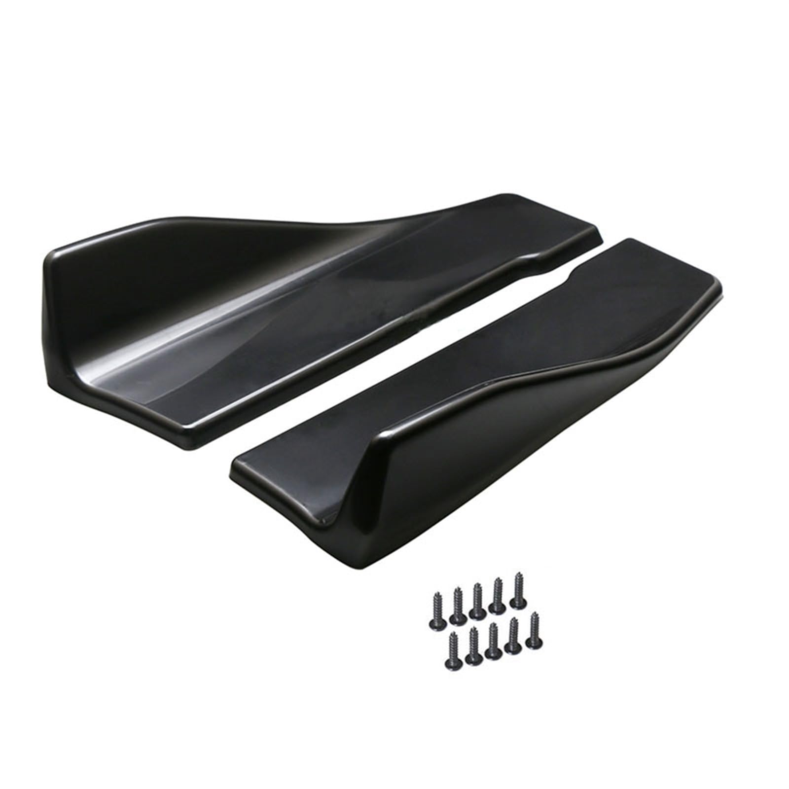 Auto Dachspoiler Universal 35cm Länge Auto Spoiler Seitliche Front Stoßstange Hinten Seite Rock Lip Rocker Flügel Glänzend Schwarz Schutz Zierleisten Styling von Generisch