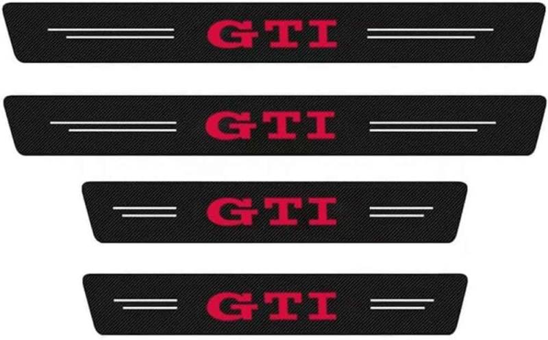 Auto Einstiegsleisten Schutz TüRschweller Kratzschutz Abrieb Und Starke Haftung Widerstehen for VW Golf GTI,A/Red-normal von Generisch