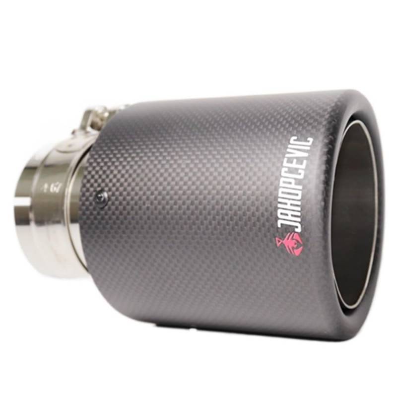 Auto-Endrohr 1 Stück Akrapovic Curly Matte Car Universal Carbon Fiber Exhaust Tip Muffler für Rohr(51MM IN 89MM Out) von Generisch