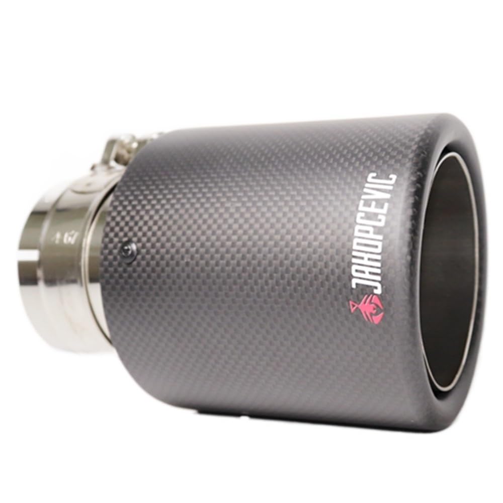 Auto-Endrohr 1 Stück Akrapovic Curly Matte Car Universal Carbon Fiber Exhaust Tip Muffler für Rohr(60MM IN 101MM Out) von Generisch