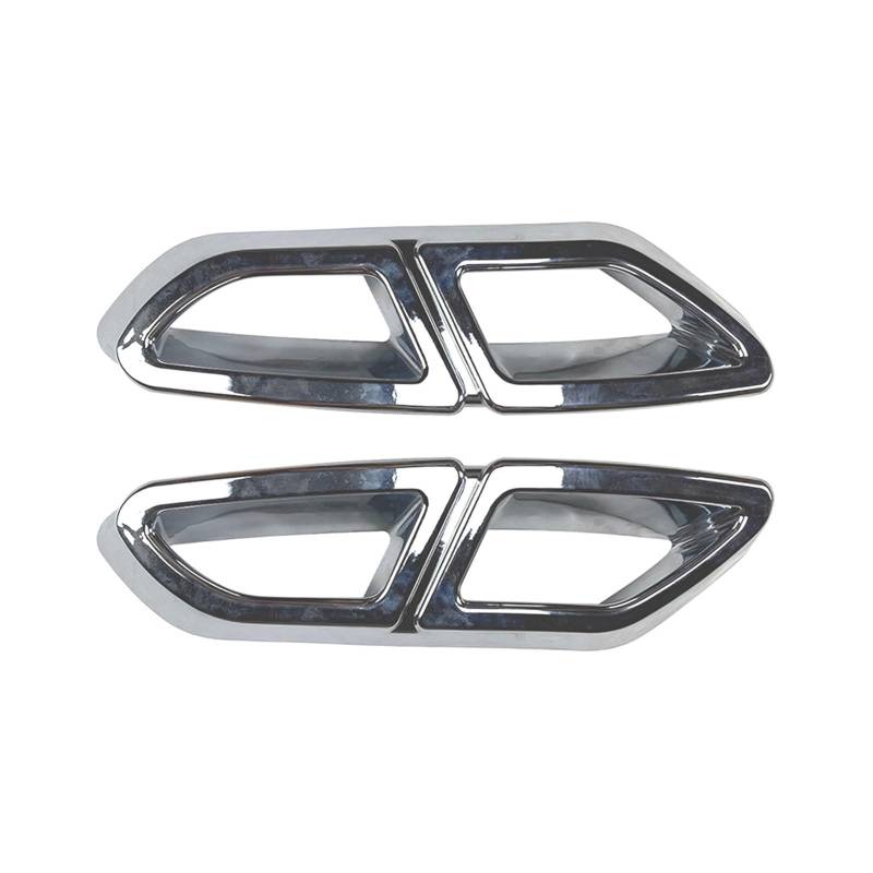 Auto-Endrohr 2Pcs Auto Hinten Auspuff Schwanz für Rohr Dekoration Abdeckung Trim für VW für Passat für Variante B8 2016-2019 Endrohr-Endstück(Chrome) von Generisch