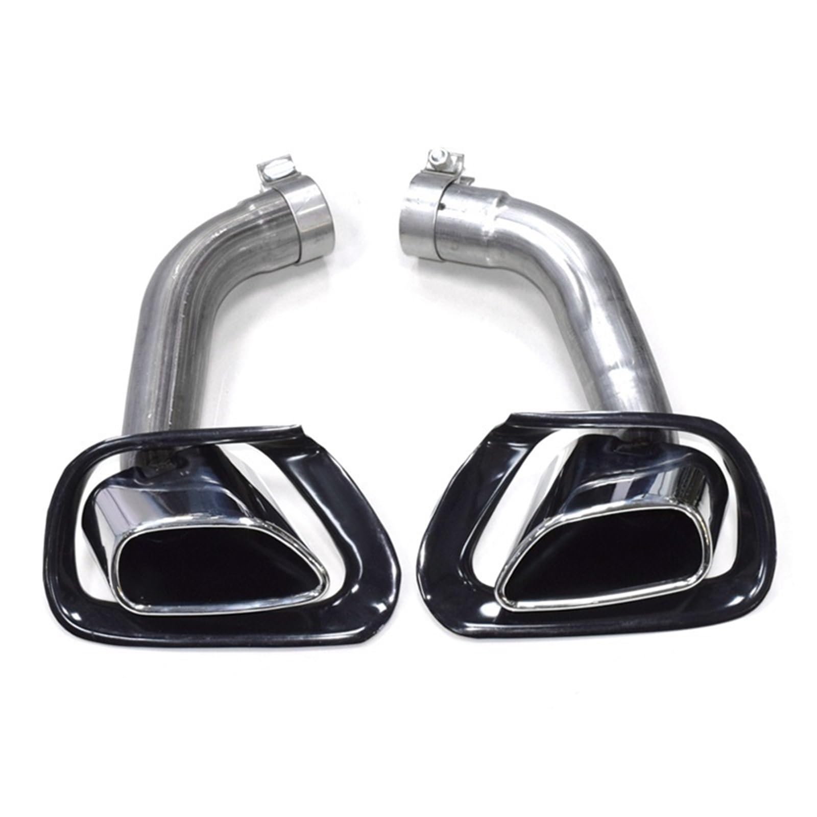 Auto-Endrohr-Auspuffspitze 1 Paar Auspuffblende für BMW X5 E70 2008–2013, Auspuff für Rohr, Edelstahl, Schalldämpferspitze, Auto-Auspuff-Endrohr(Silver Exhaust+Cover) von Generisch