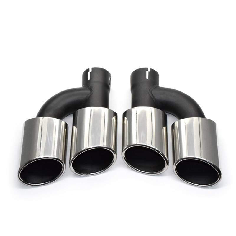 Auto-Endrohr-Auspuffspitze Für A4 A5 A6 A7 bis S4 S5 S6 S7 Schalldämpferspitze 60 mm für Düse 2 Stück/Set Dual Out Edelstahl Auto-Heckauspuff für Rohr(5) von Generisch