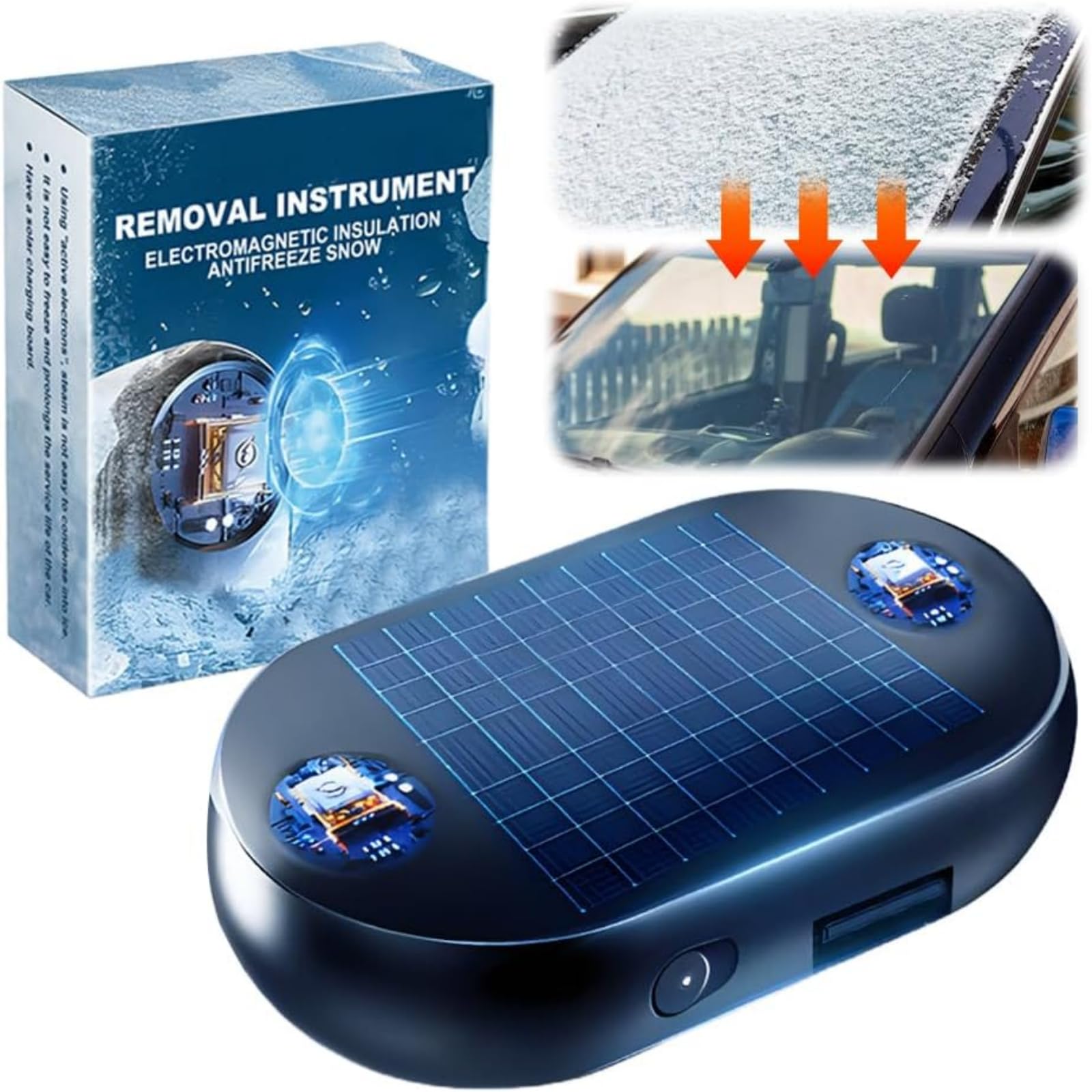 Auto Enteiser Elektrisch Antifreeze Electromagnetic Car Snow Removal Device Auto Enteiser Tragbare Kinetische Molekularheizung (1 Stück) von Generisch