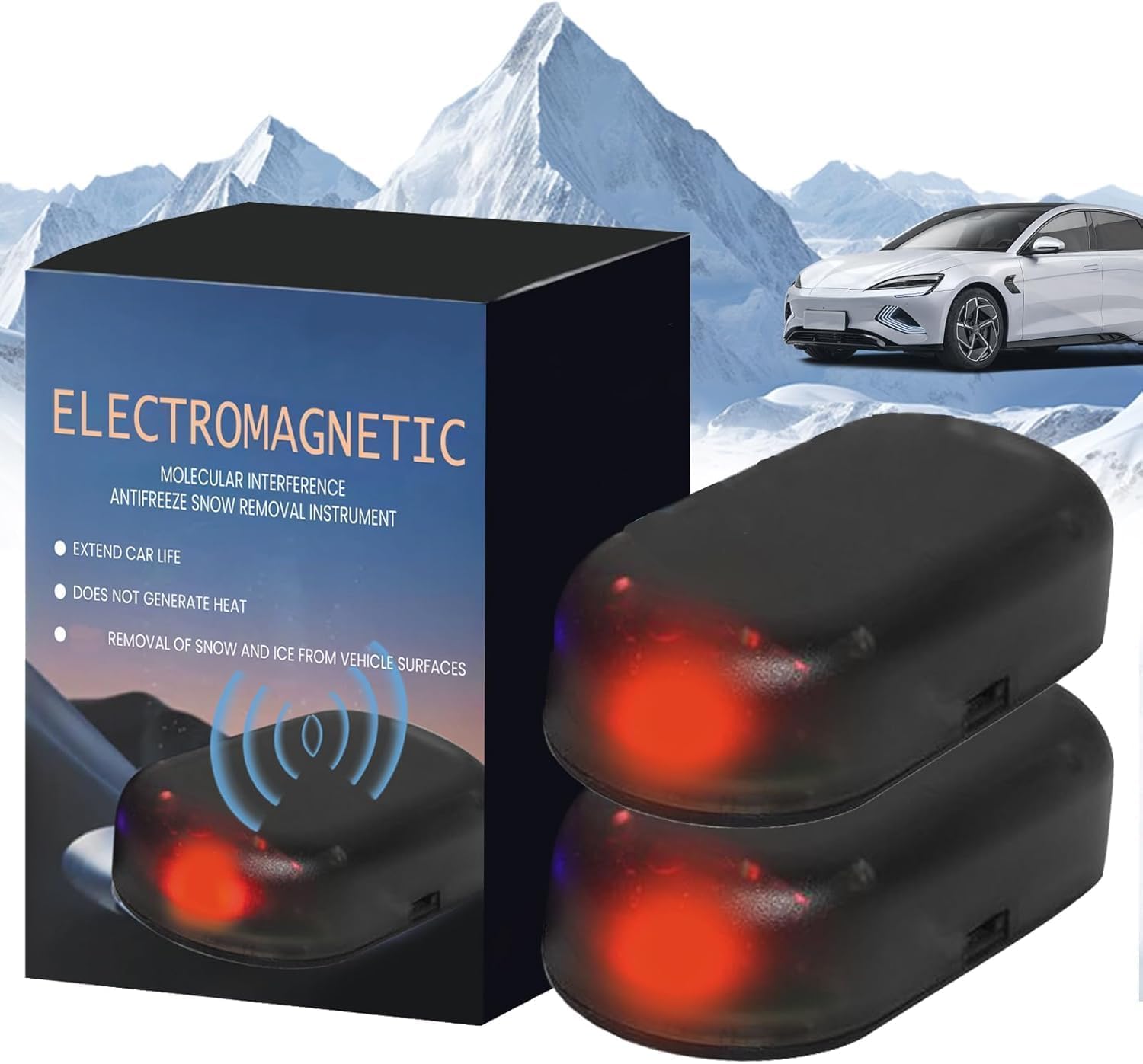 Auto Enteiser Elektromagnetisch - Elektromagnetische molekulare Interferenz Frostschutzmittel Schneeräumungswerkzeug - Auto Enteiser Tragbare Kinetische Molekularheizung (1) von Generisch