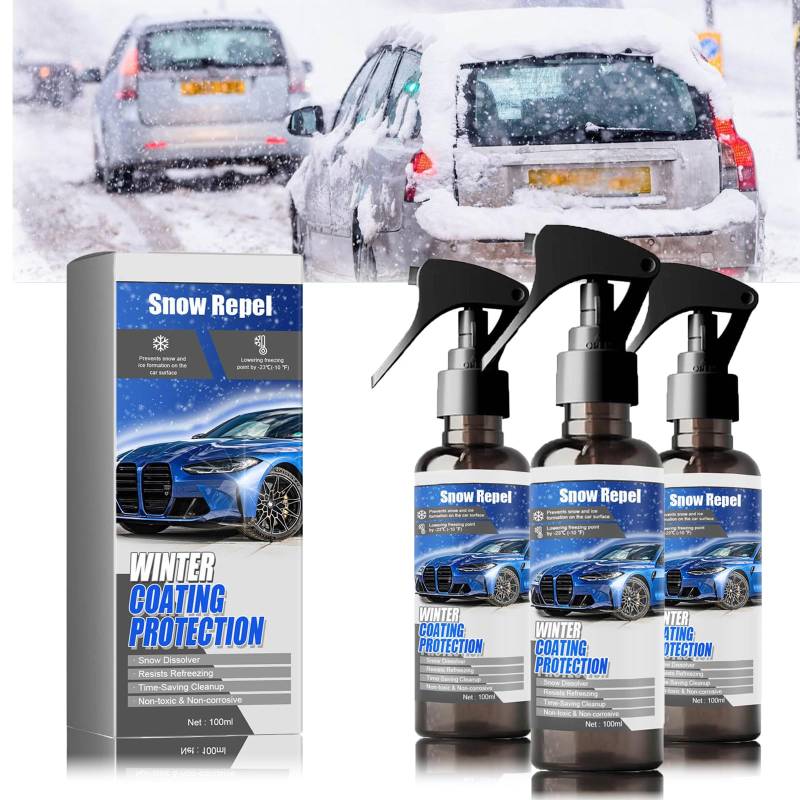 Auto Enteiserspray, Enteisungsspray, Auto Scheibenenteiser, Enteiserspray Auto Scheibe, Pumpzerstäuber, Enteiserspray für klare Sicht, Schnelle Schneeschmelze und Abtauung Enteiserspray (3P) von Generisch