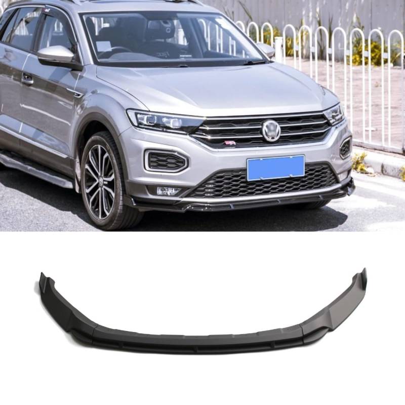 Auto Frontstoßstange Lippe Kompatibel mit Volkswagen T-ROC 18-20 Front Splitter Diffusor Spoiler Body Kit Autozubehör (Mattschwarz) von Generisch