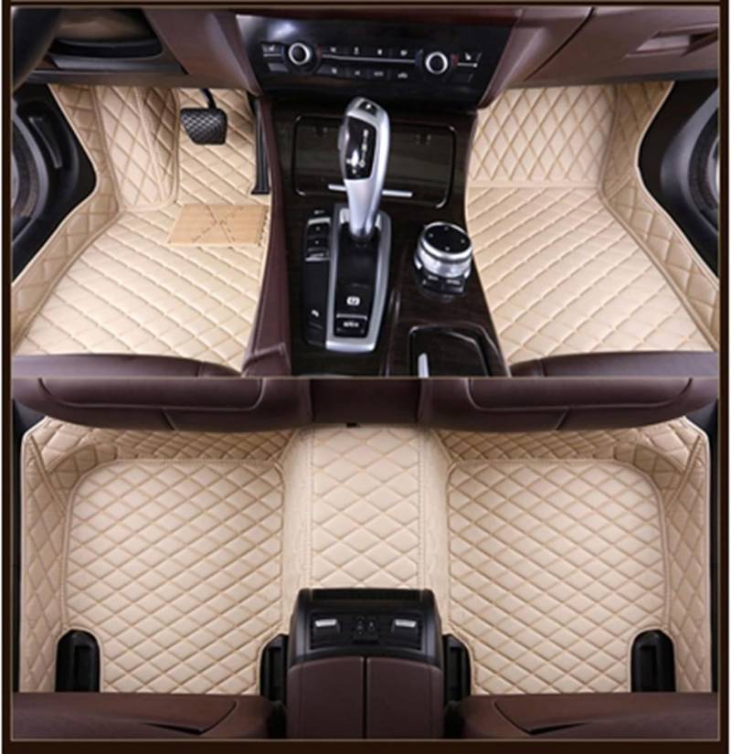 Auto-Fußmatten für Audi R8 2007 2008 2009 2010 2011 2012 2013 2014, wasserdichte Teppiche (beige) von Generisch