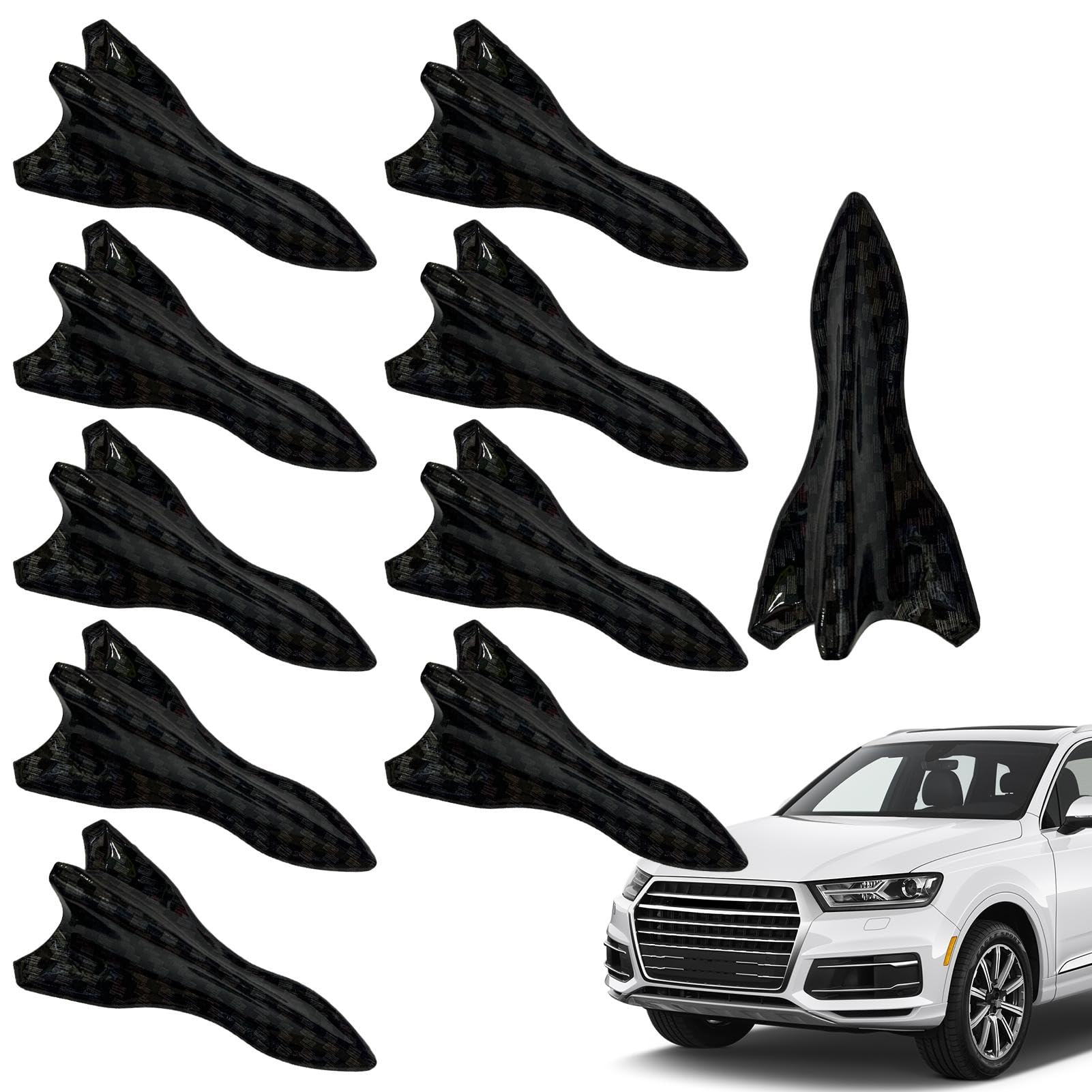 Auto Haifischflosse, Dach Modifikation Kit Shark Fin Diffusor | Haifischflosse Spoiler, Haifischflossen Spoiler Flügel für LKW, SUV, Autos Windschutzscheiben von Generisch