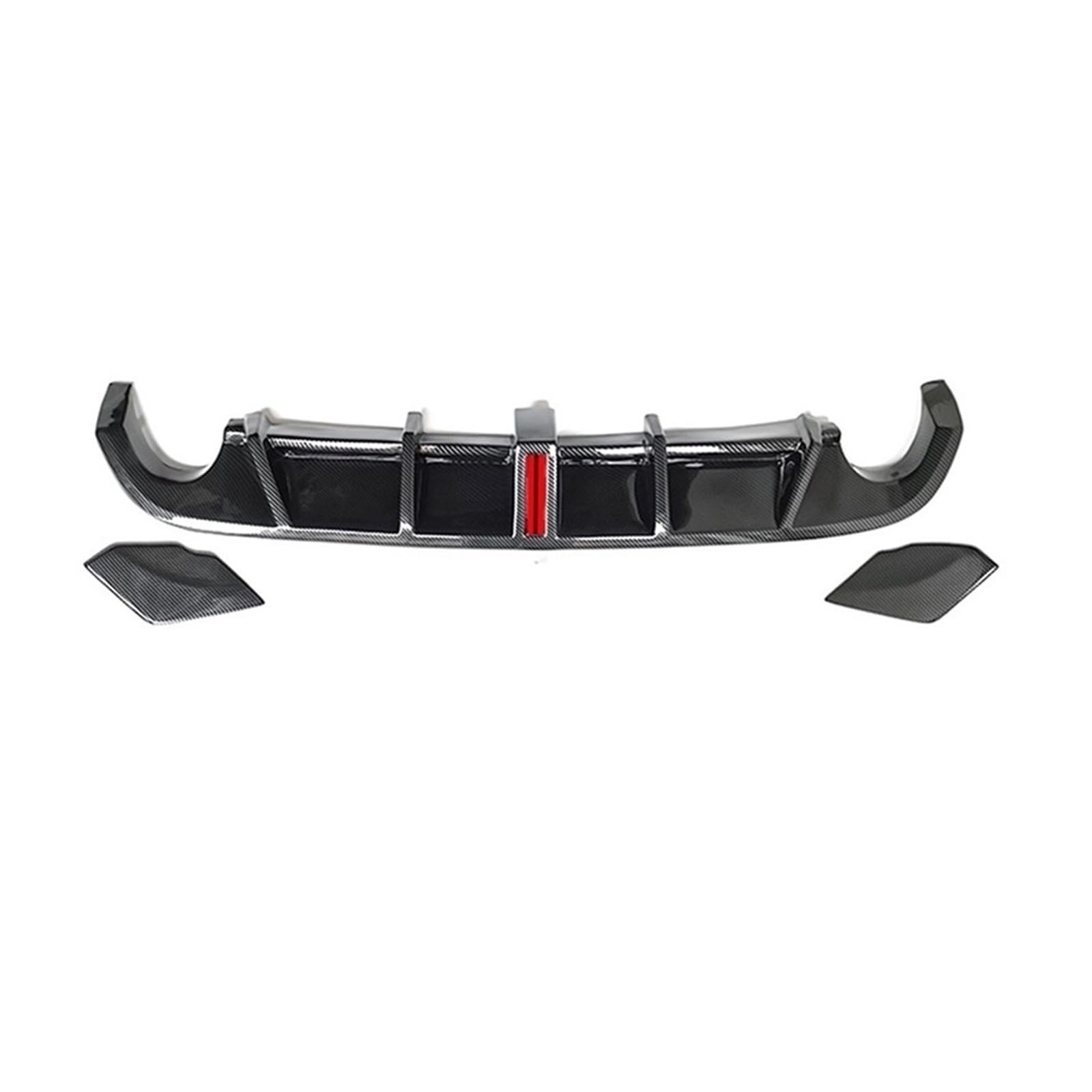 Auto-Heckscheiben-Seitenspoiler Auto Heckdiffusor Lippe Heckspoiler Spoiler Splitter Auto Body Kit für VW für Golf MK6 GTI 2008 2009 2010 2011 2012 2013(Carbon Surface) von Generisch