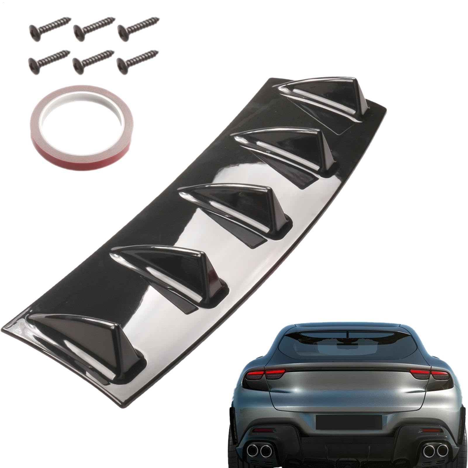 Auto Heckspoiler, Auto Heck Stoßfänger Diffusor -Spoiler | Fahrzeug Bottom Spoiler,Automobile Heck -Spoiler -Spoilerflügel, Kotflügelkotflüsse für die meisten Autos, SUVs, LKWs, Wohnmobile von Generisch