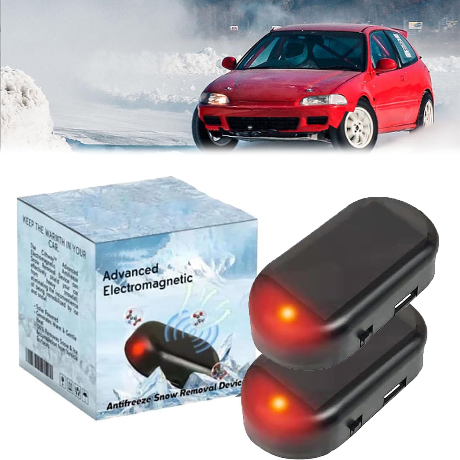 Auto-Interferenz-Frostschutzinstrument, Frostschutzmittel-Schneeräumungsinstrument, elektromagnetisches Auto-Schneeräumungsgerät, tragbares Fahrzeug-Enteisungsinstrument (2 STÜCKE) von Generisch