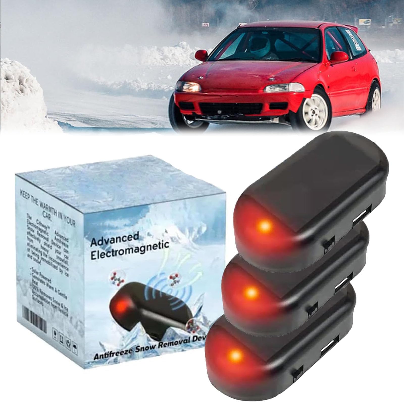 Auto-Interferenz-Frostschutzinstrument, Frostschutzmittel-Schneeräumungsinstrument, elektromagnetisches Auto-Schneeräumungsgerät, tragbares Fahrzeug-Enteisungsinstrument (3 STÜCKE) von Generisch