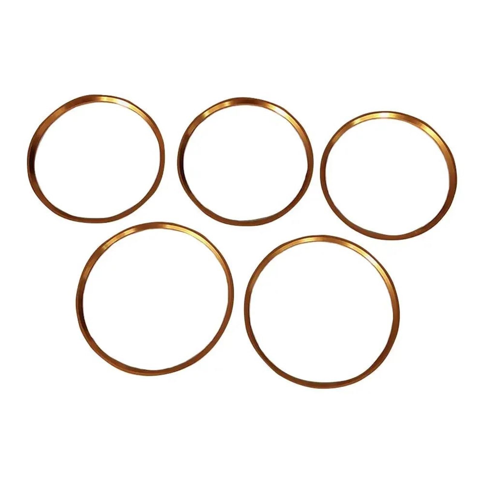 Auto Interieur 5Pcs Auto Auto Klimaanlage Vent Outlet Aufkleber Knopf Trim Abdeckung Dekoration Ring Für Mercedes Für Benz A/B/GLA/CLA Aufkleber Dekoration(Gold) von Generisch