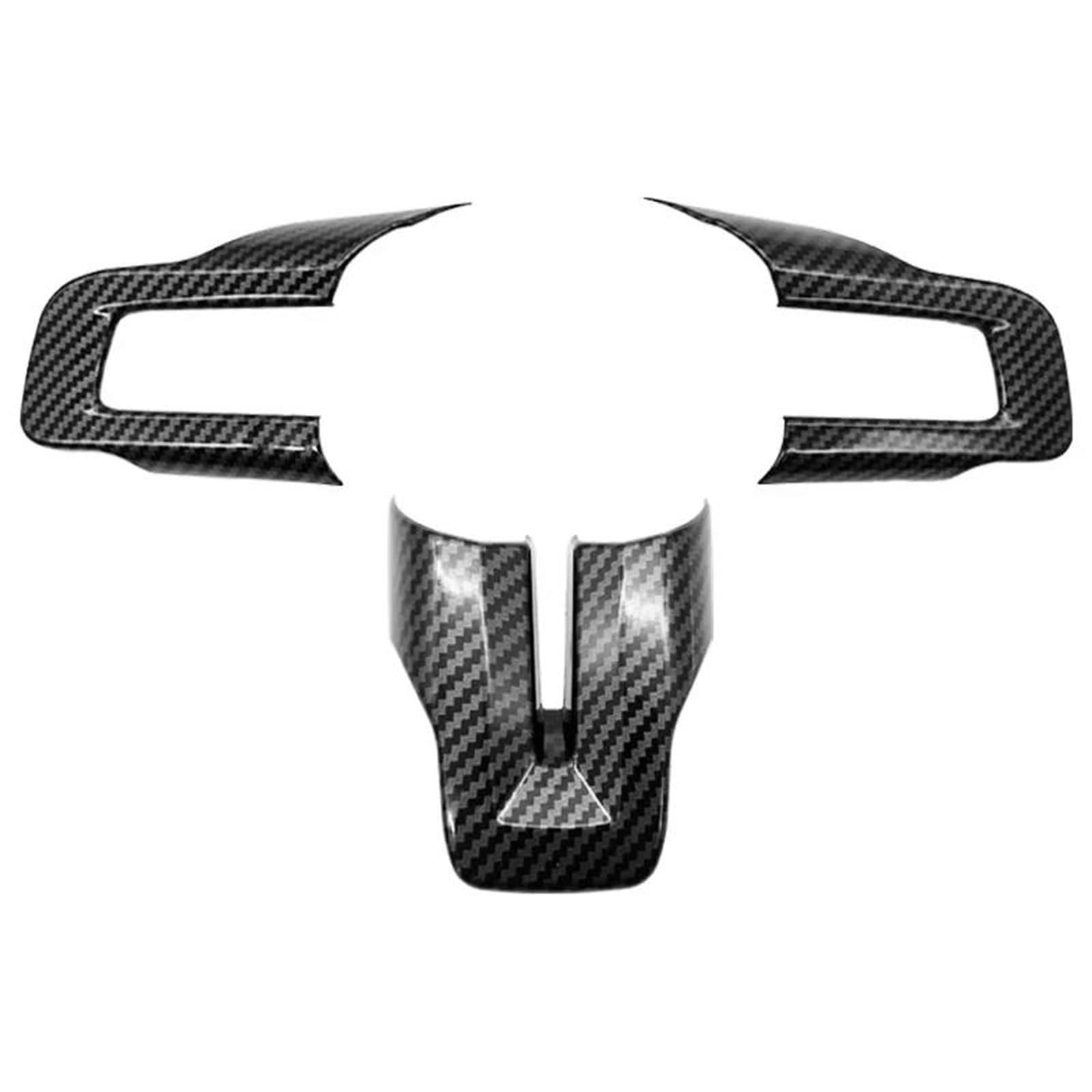 Auto Interieur Carbon Faser Stil Lenkrad Panel Abdeckung Trim Aufkleber Für Ford Für Mustang 2015-2023 Auto Innen Zubehör Aufkleber Dekoration von Generisch