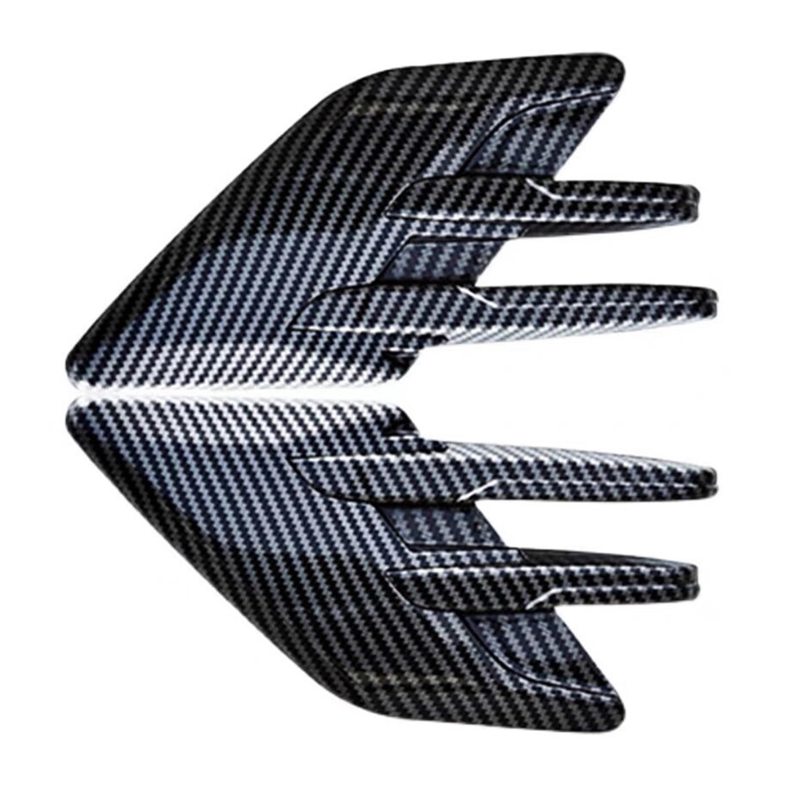 Auto-Kotflügel 2Pcs Car Styling Seite gefälschte Vent Aufkleber Außenluft Intake Flow Seite Flügel Abdeckung Trim Anpassung(Carbon Fiber) von Generisch