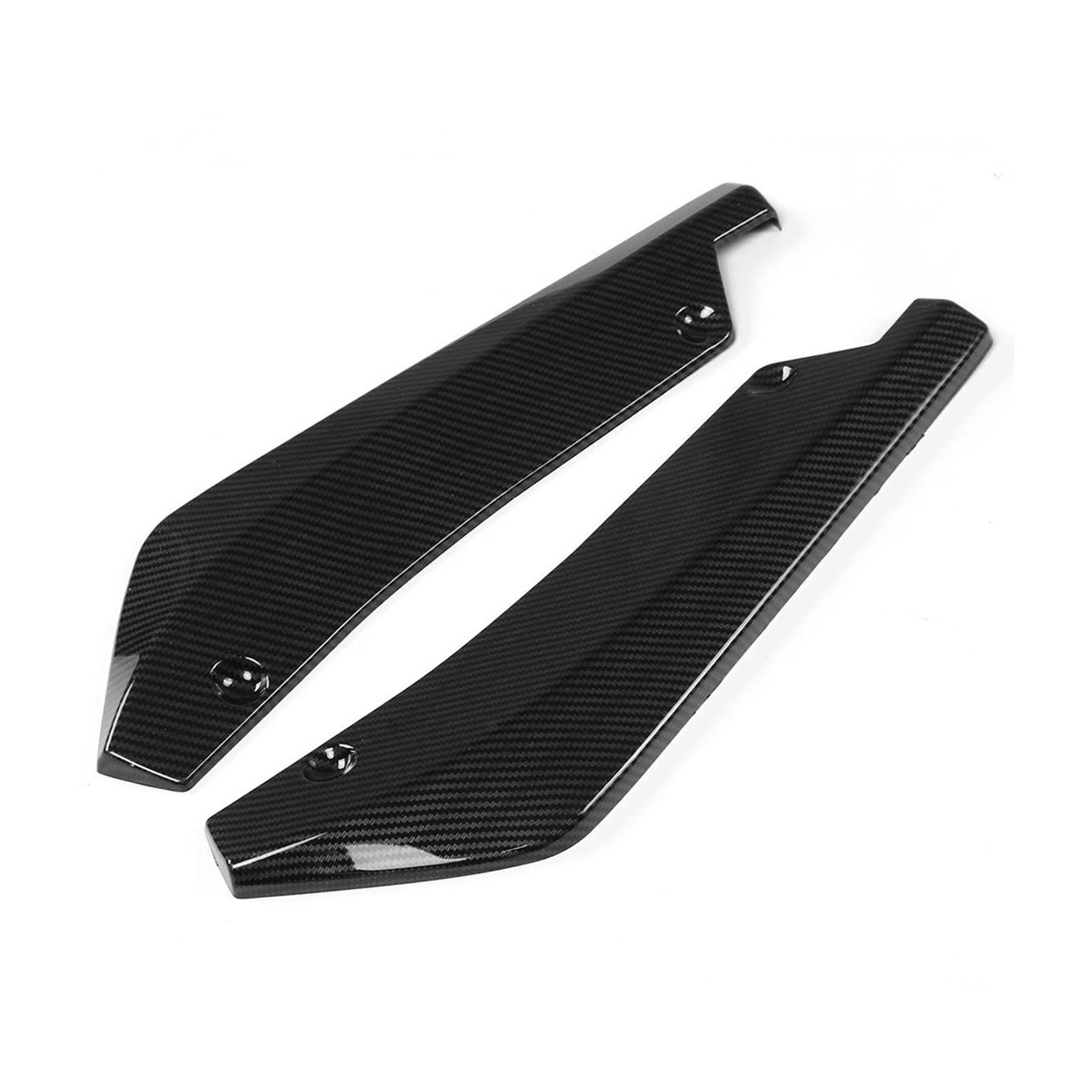 Auto-Kotflügel EIN Paar Universal Auto Heckstoßstange Lippe Diffusor Splitter Canard Winkel Seitenschweller Verlängerung Stoßstange Spoiler Dekorativer Schutz(Bright Black) von Generisch