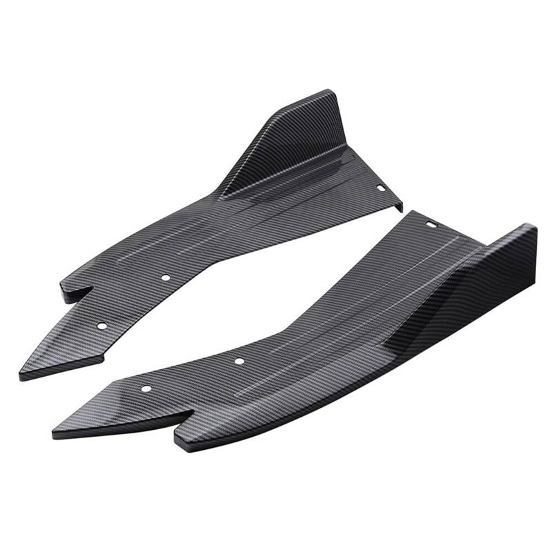 Auto-Kotflügel Karbonfaser Protektor 2er Set, Universal Heckstoßstange Lip Splitter, Seitenkotflügel, Spoiler, Karbonfaser Protektor(Carbon Fiber) von Generisch