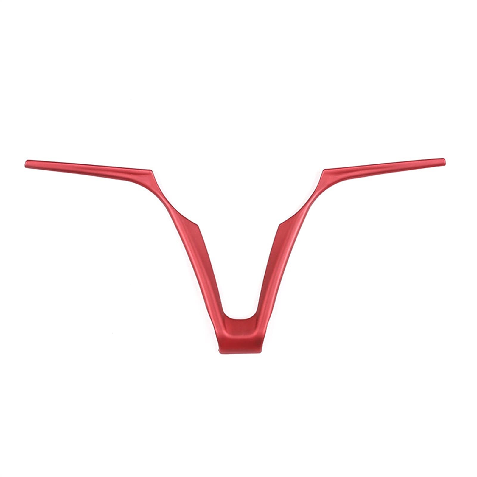 Auto-Lenkrad, V-Form, Karbonfaser-Stil, ABS-Kunststoff, Dekoration für Stelvio Giulia (Onecolor) Rot von Generisch